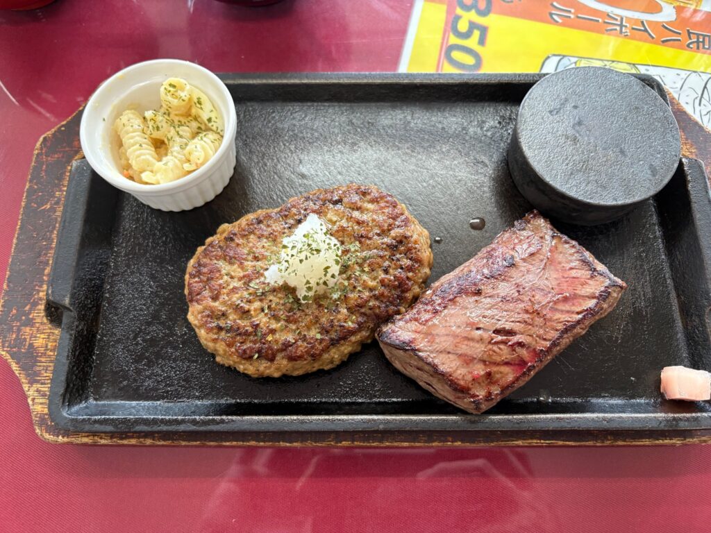 県民ステーキ ハンバーグとステーキのコンビセット