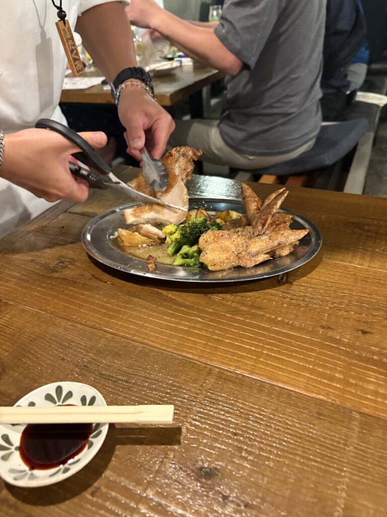 地鶏と島野菜 粋蓮 料理
