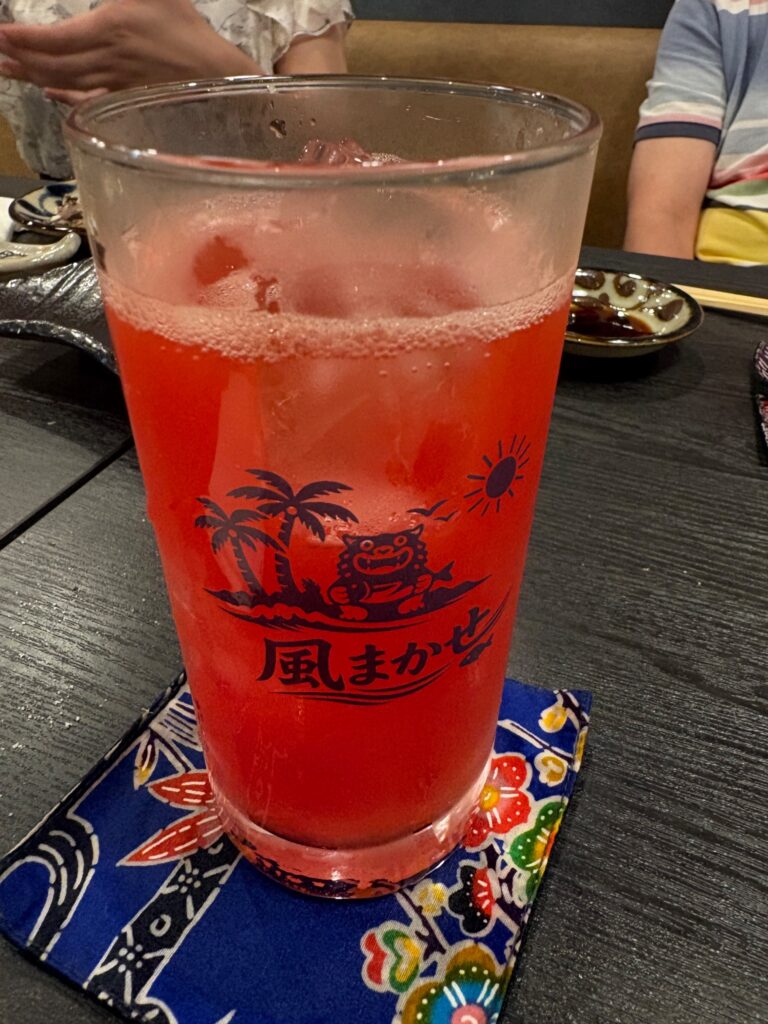 風まかせロゴ入りグラス
